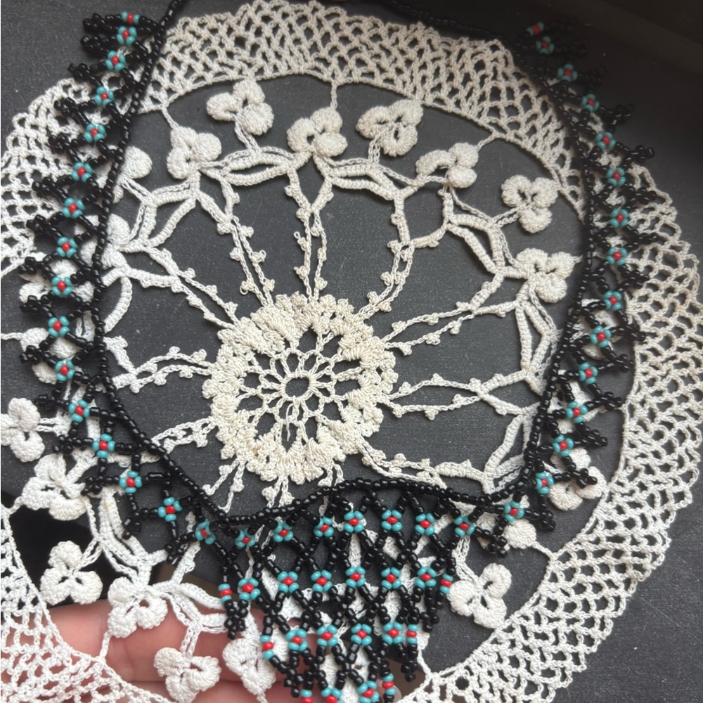 Elegant Black and Turquoise Beaded Necklace